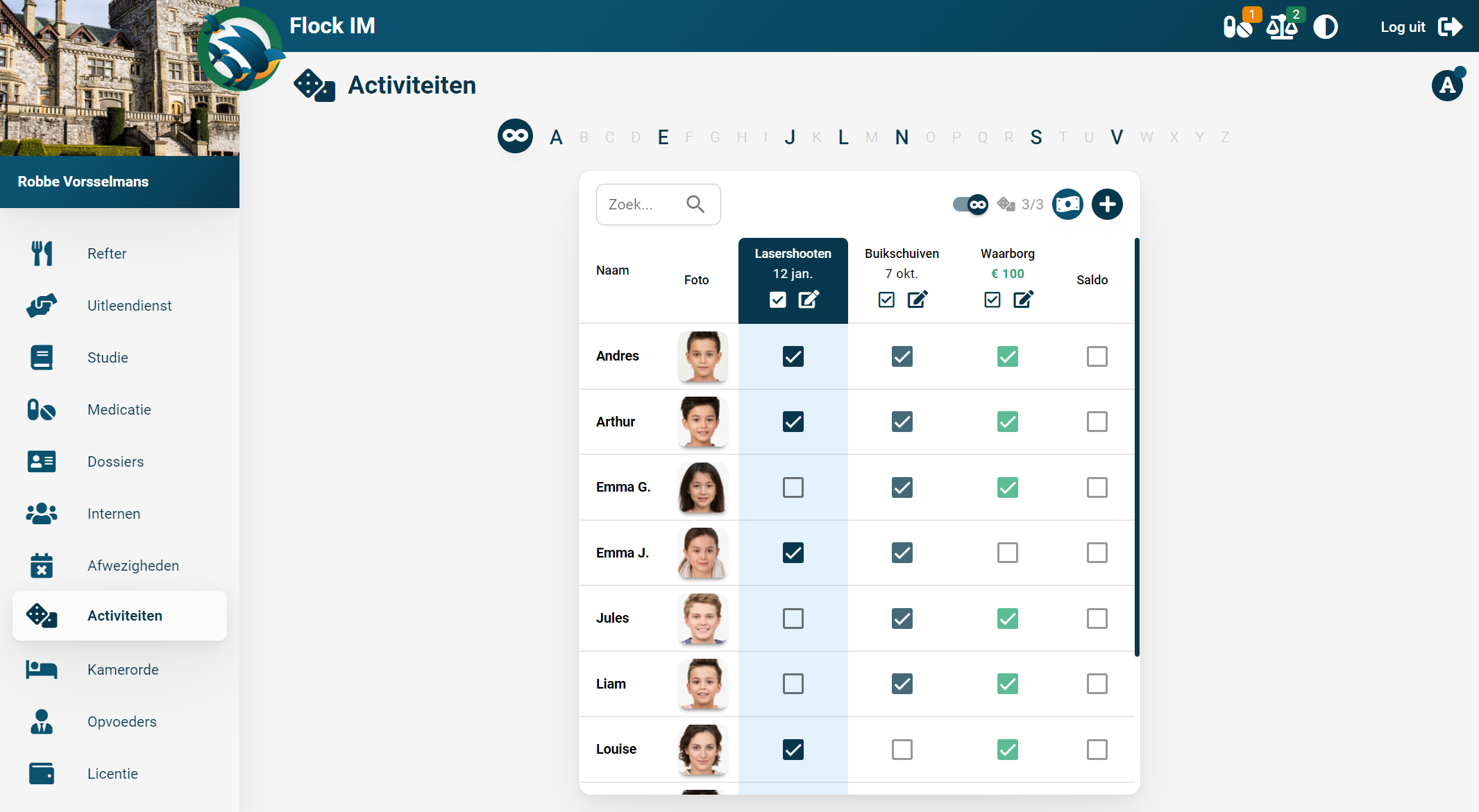 Screenshot Activiteiten