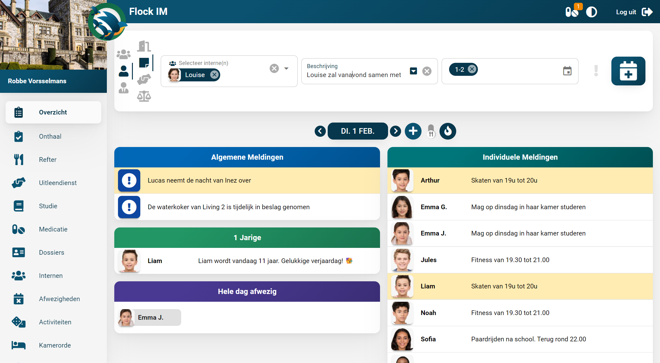 Screenshot Overzicht